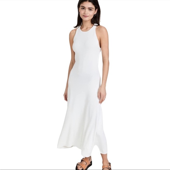 Moon River White dress midi small cross back - Picture 3 of 4